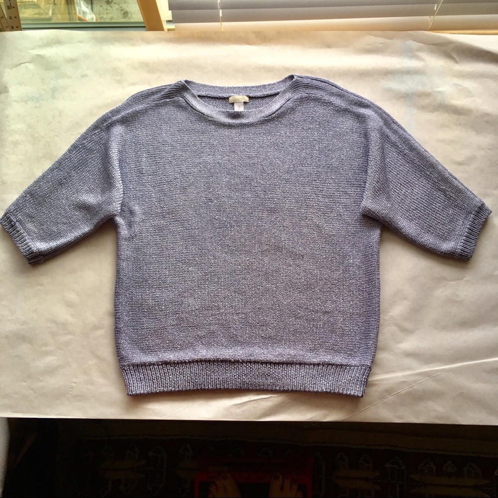 Chico’s sparkly silver blue sweater!